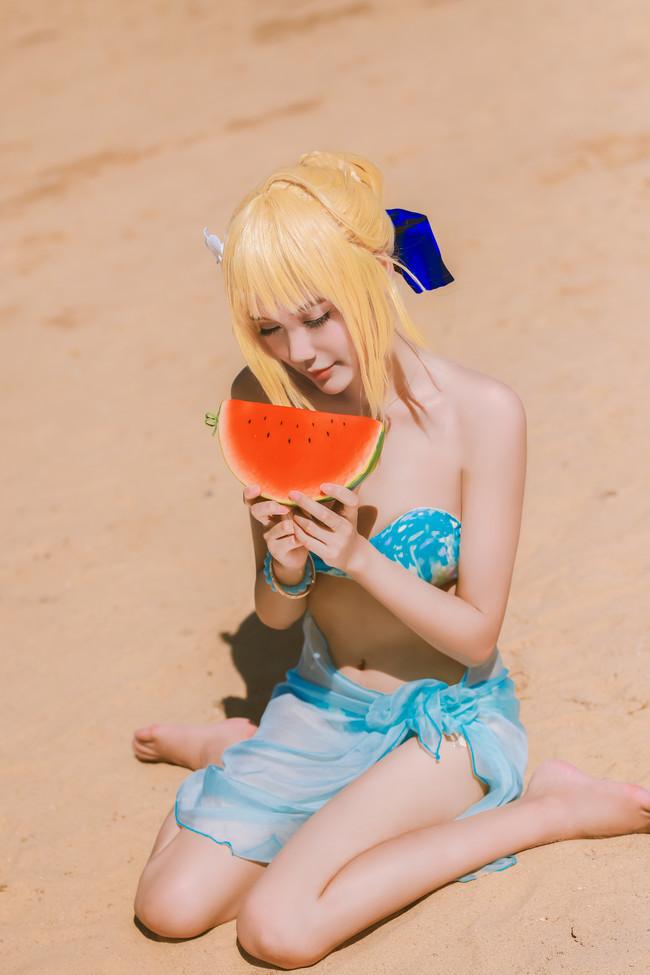 【Cosplay欣赏】Fate/Extra Saber 泳装