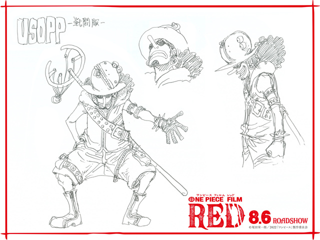 剧场版动画「ONE PIECE FILM RED」各角色战斗服设计图公布